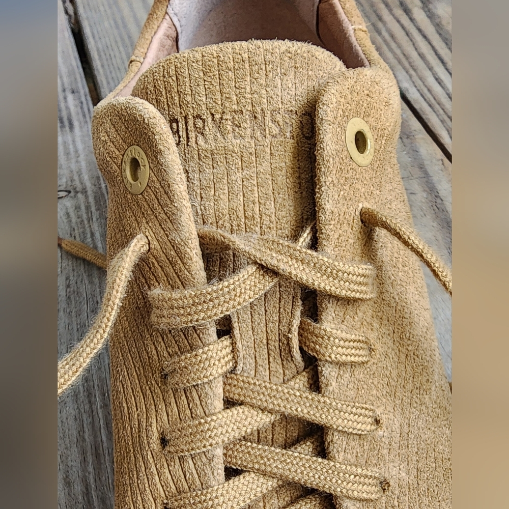Birkenstock Bend Corduroy Cork Brown Suede Sneaker Sz 38 - Picture 5 of 8